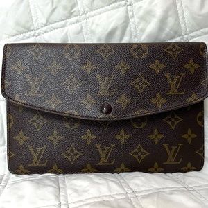 LOUIS VUITTON M51815 vintage Double mule Shoulder Bag Monogram canvas